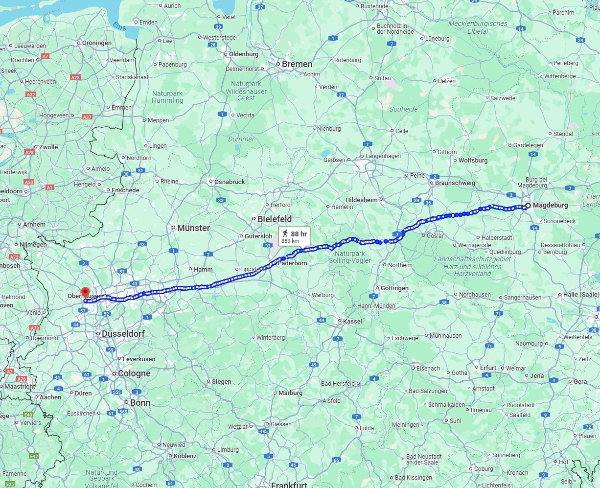 Anreise von Magdeburg Zu Moers Über 