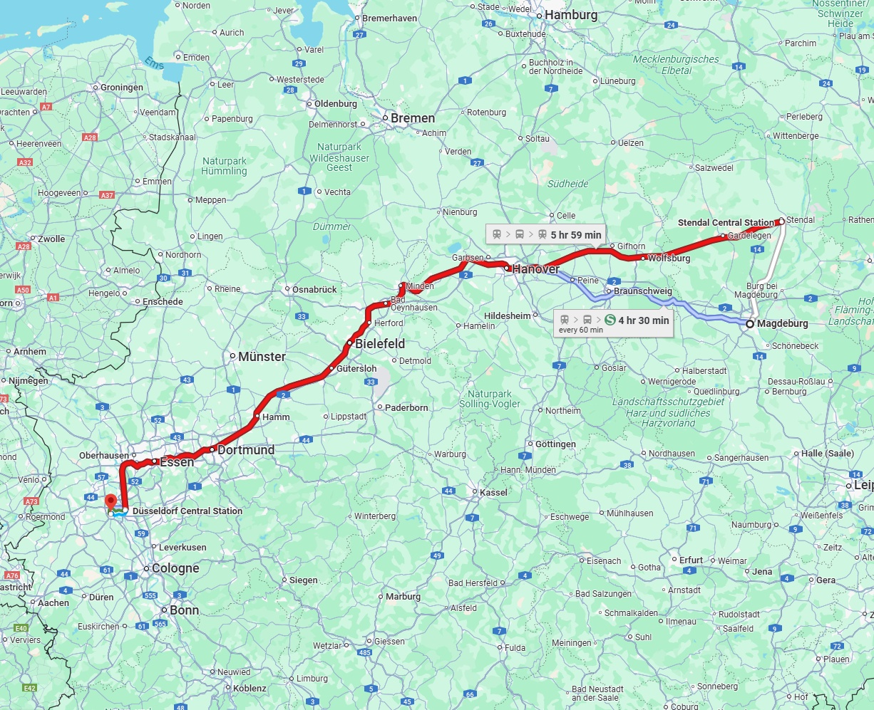 Anreise von Magdeburg Zu Neuss Über 