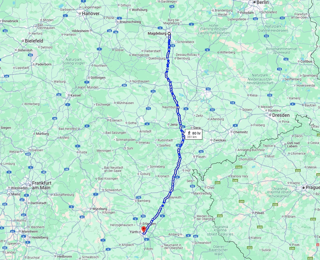 Anreise von Magdeburg Zu Nürnberg Über 