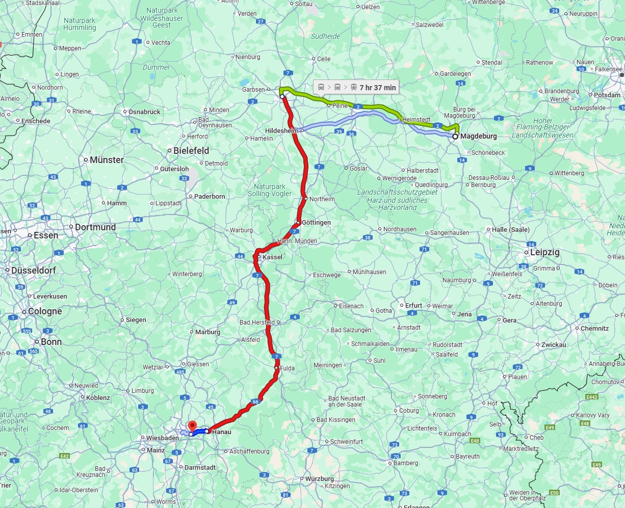 Anreise von Magdeburg Zu Offenbach am Main Über 
