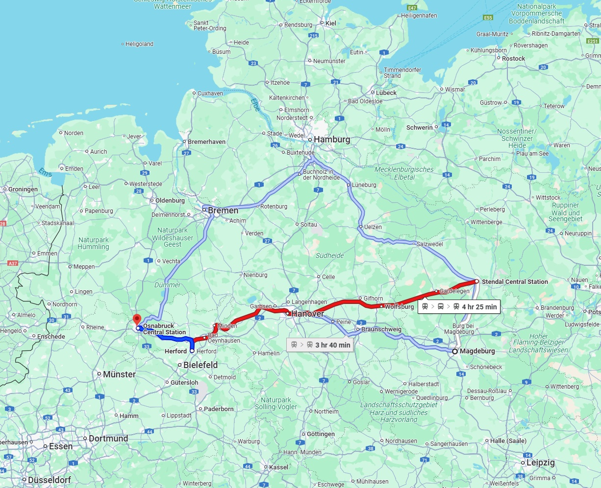 Anreise von Magdeburg Zu Osnabrück Über 