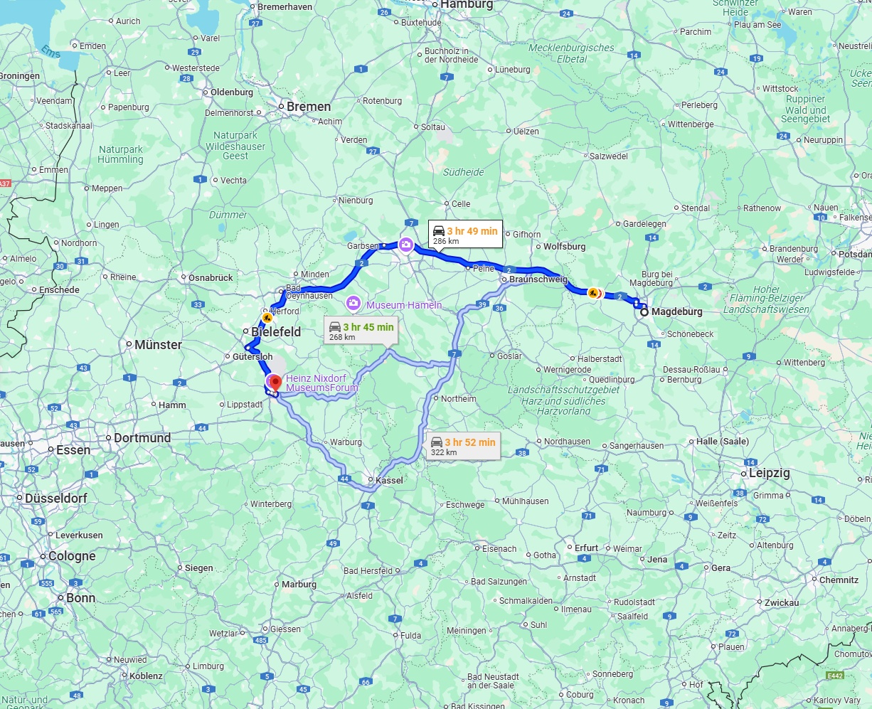 Anreise von Magdeburg Zu Paderborn Über via A2