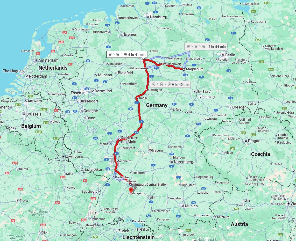 Anreise von Magdeburg Zu Reutlingen Über 