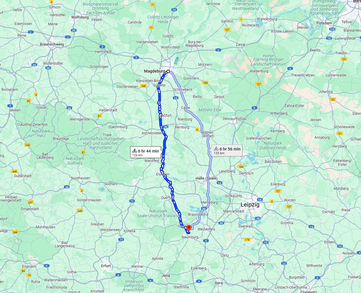 Anreise von Magdeburg Zu Saale Über 