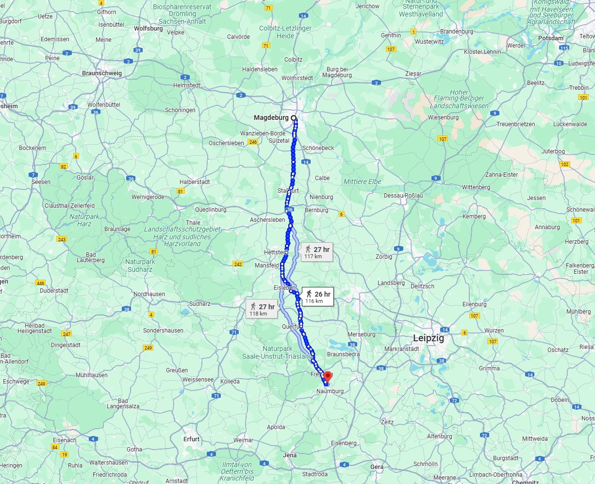 Anreise von Magdeburg Zu Saale Über 