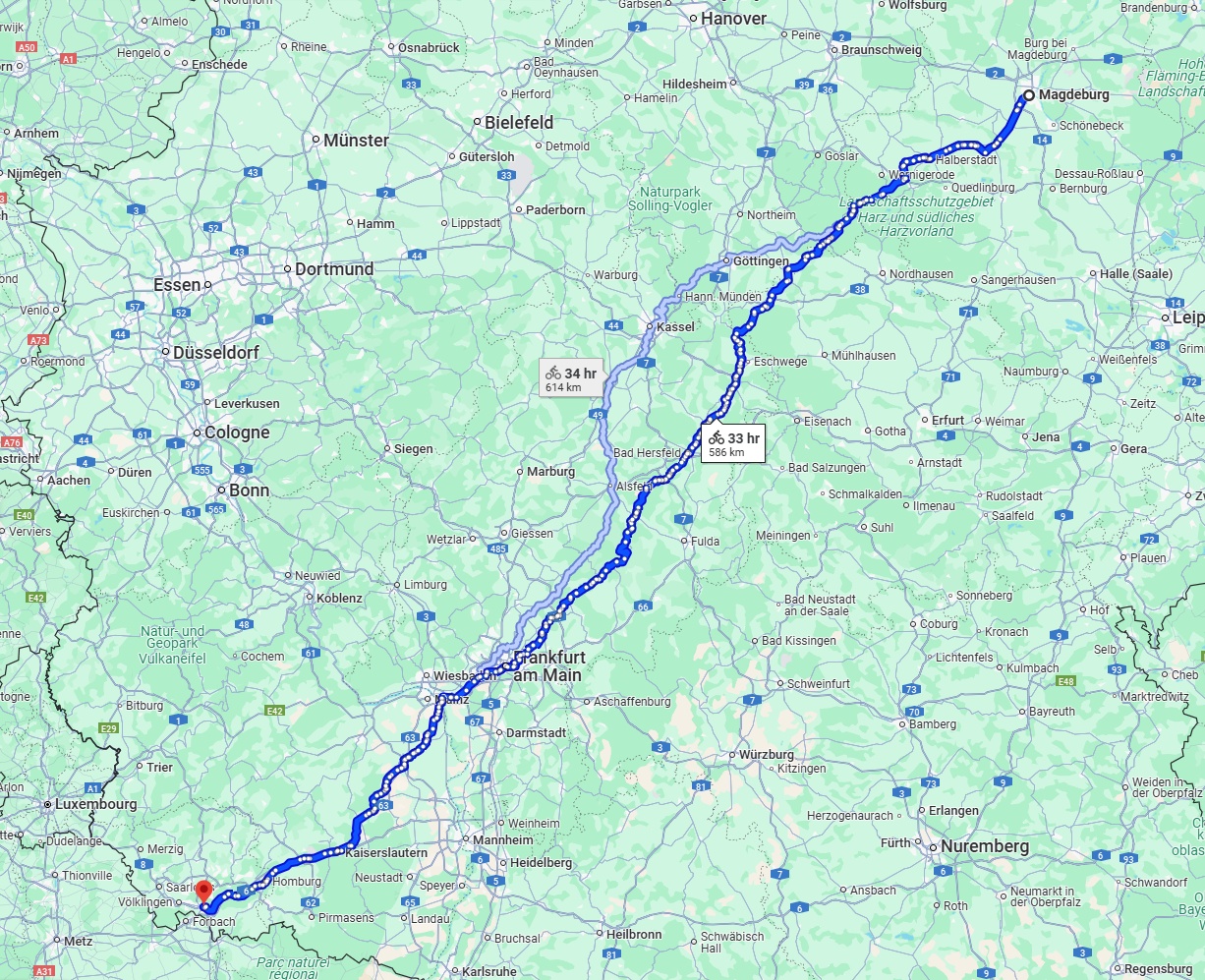 Anreise von Magdeburg Zu Saarbrücken Über 