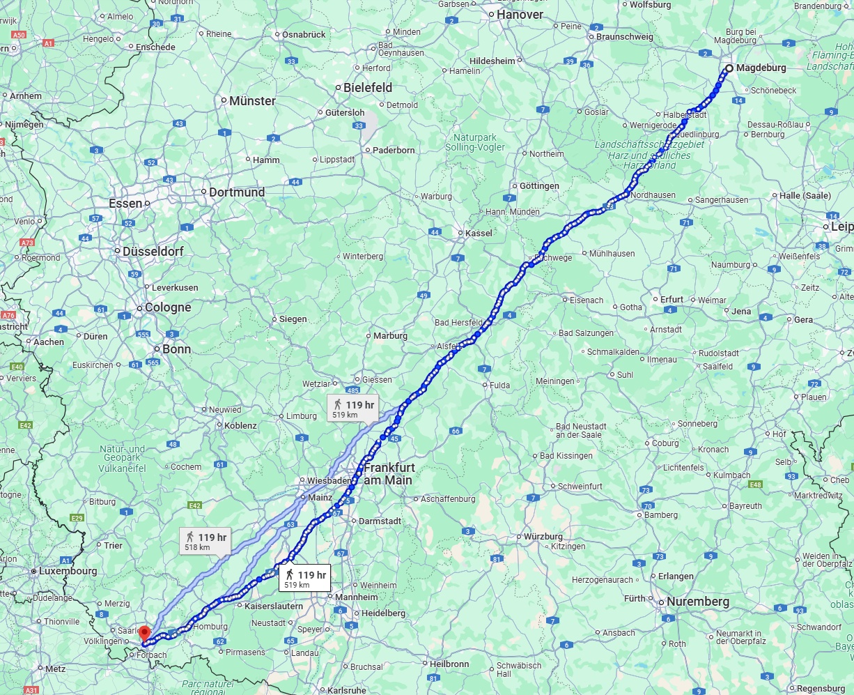 Anreise von Magdeburg Zu Saarbrücken Über 