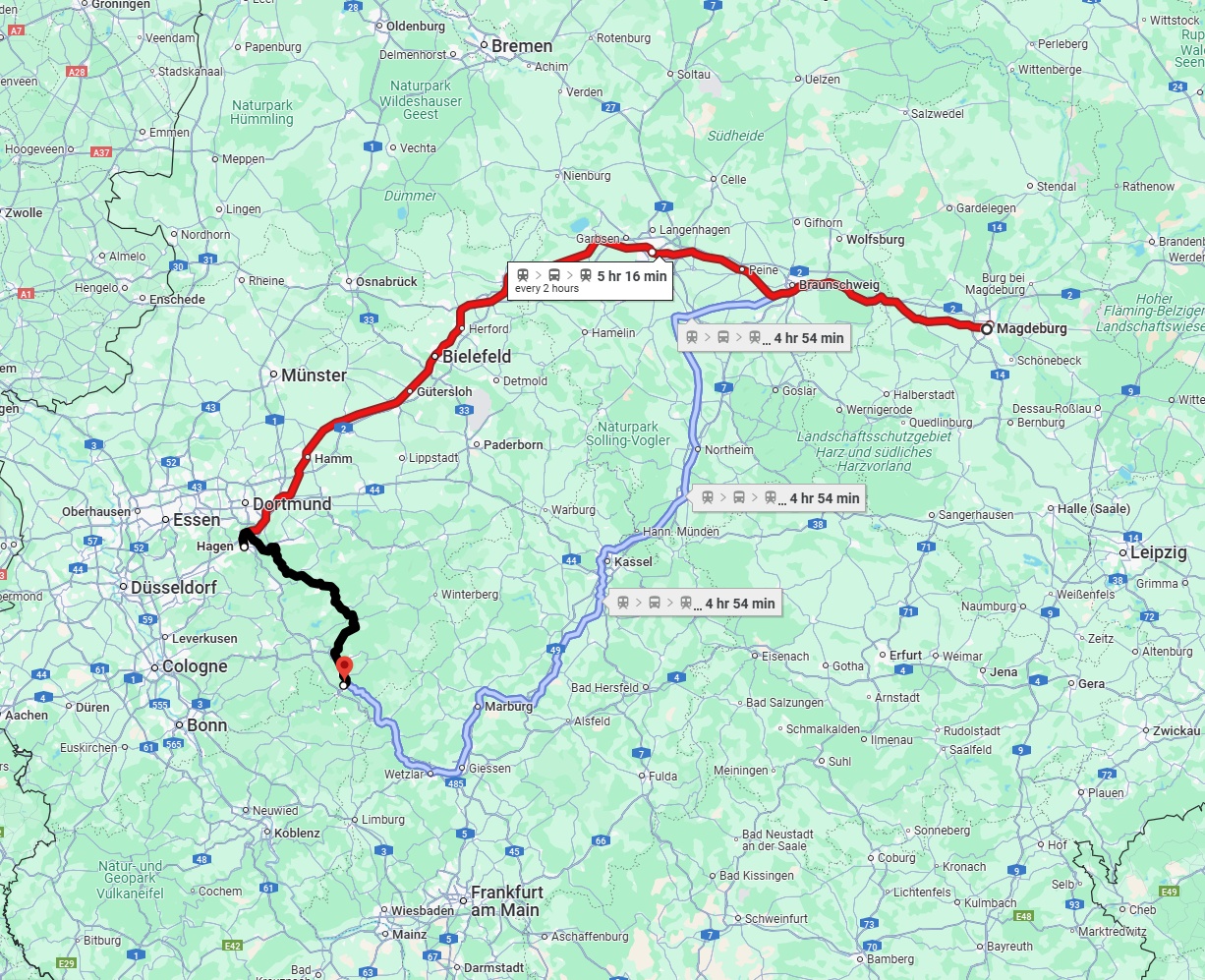Anreise von Magdeburg Zu Siegen Über 