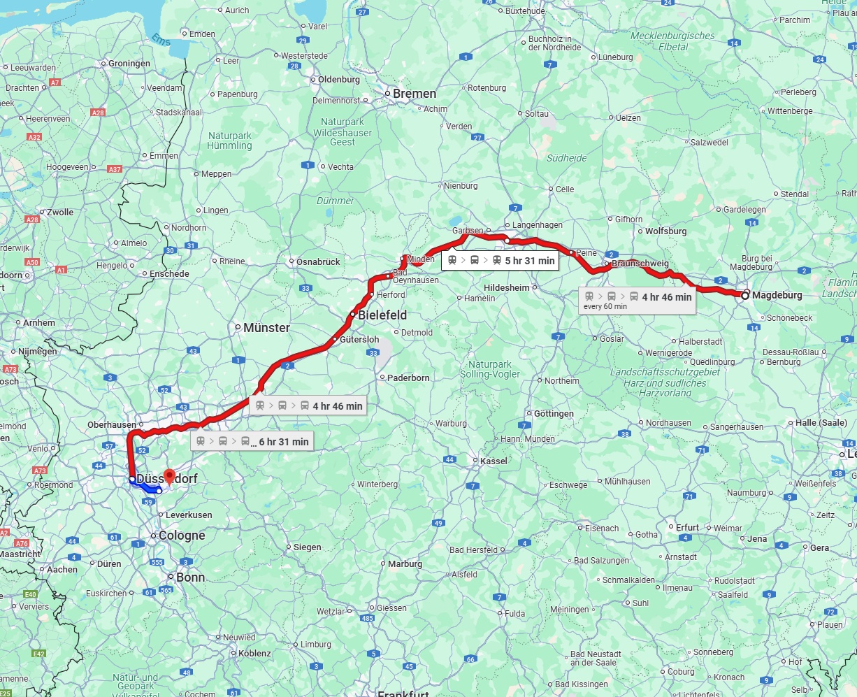 Anreise von Magdeburg Zu Solingen Über 