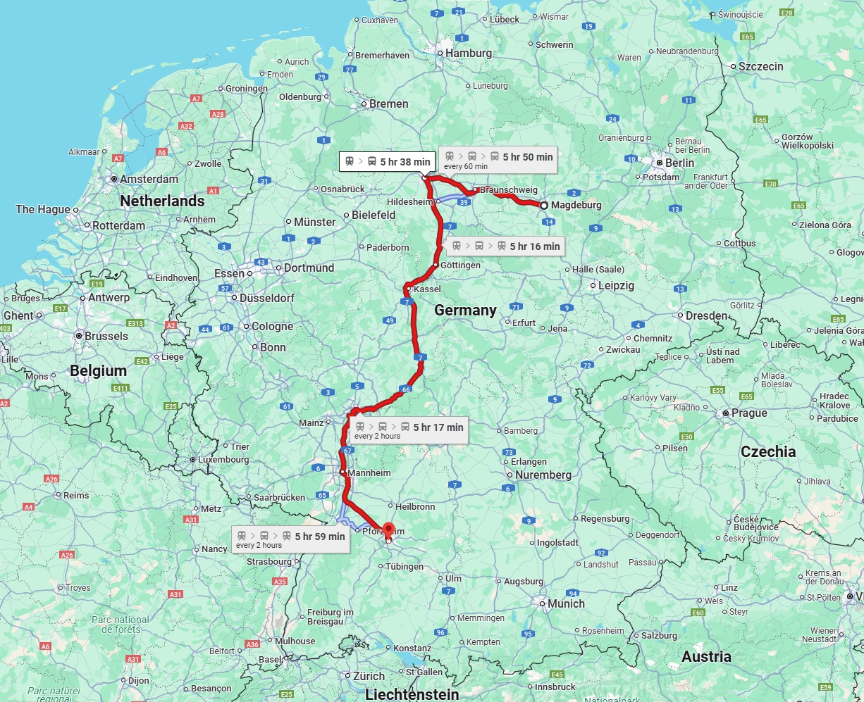 Anreise von Magdeburg Zu Stuttgart Über 