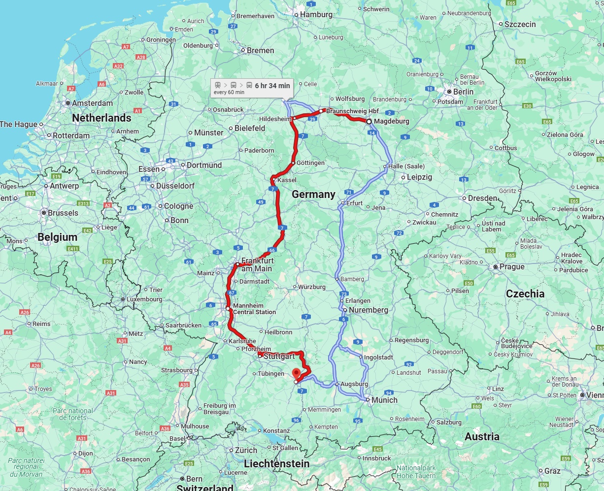 Anreise von Magdeburg Zu Ulm Über 