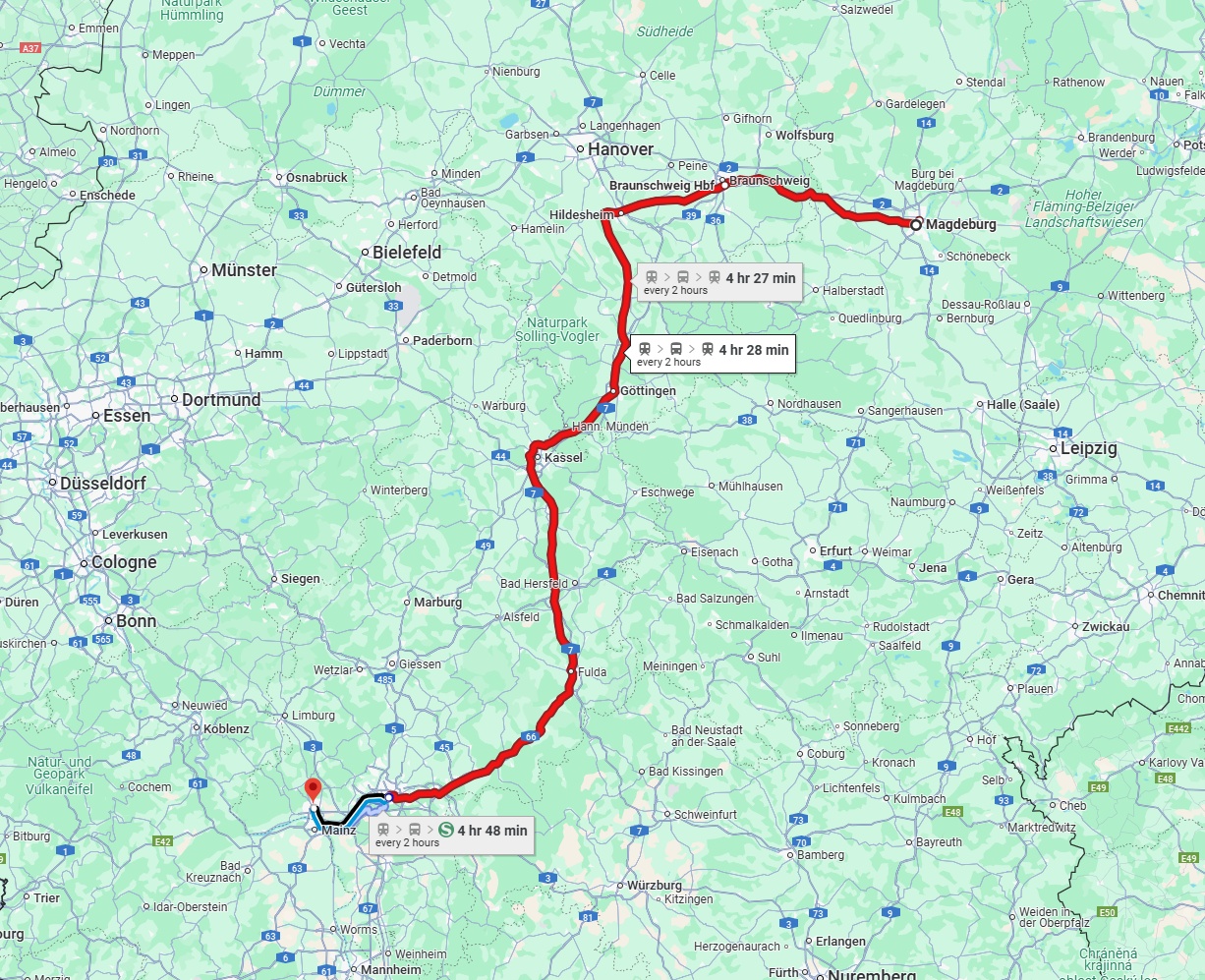Anreise von Magdeburg Zu Wiesbaden Über 