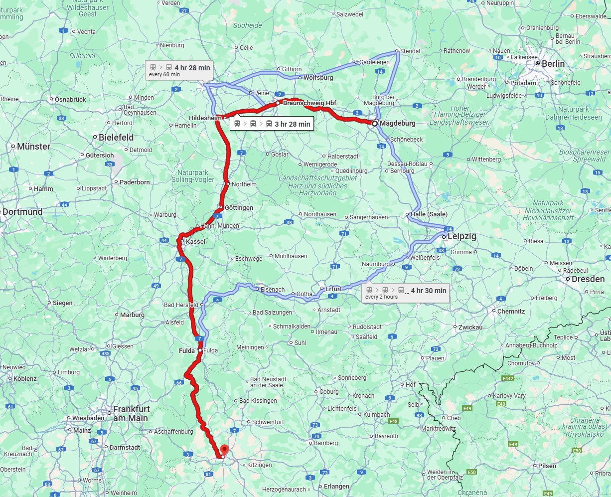 Anreise von Magdeburg Zu Würzburg Über 