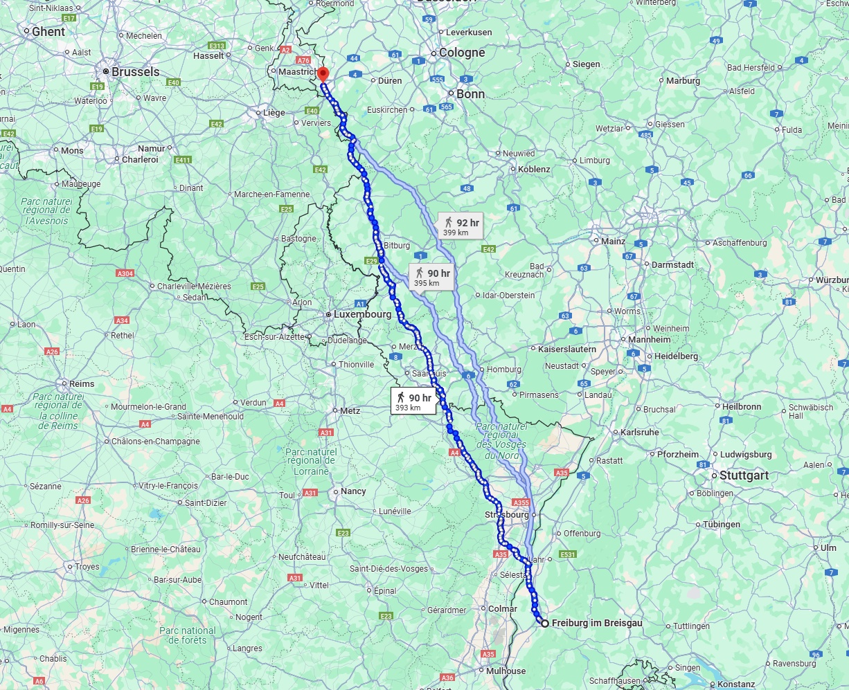 Anreise von Freiburg im Breisgau Zu Aachen Über 