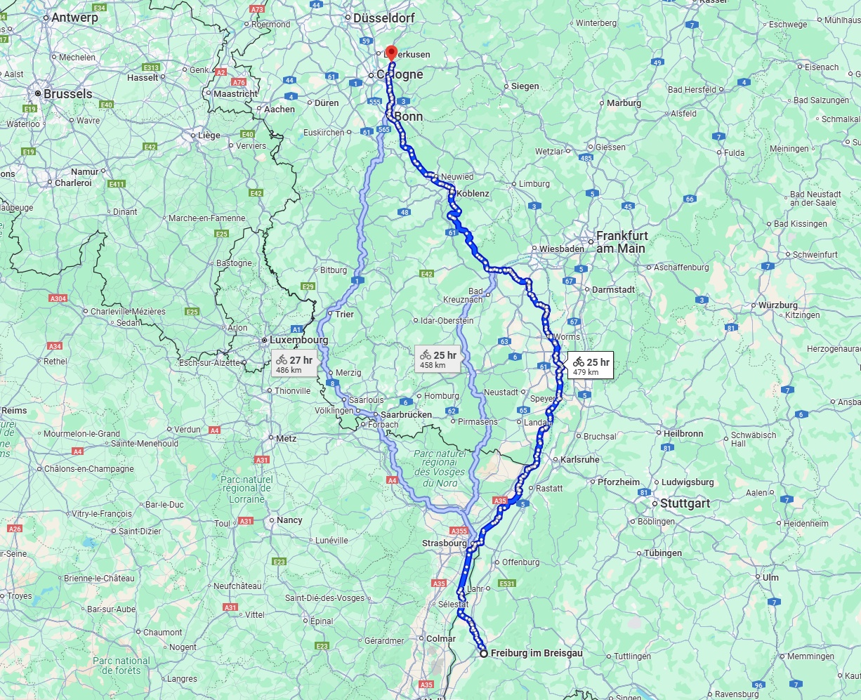 Anreise von Freiburg im Breisgau Zu Bergisch Gladbach Über 