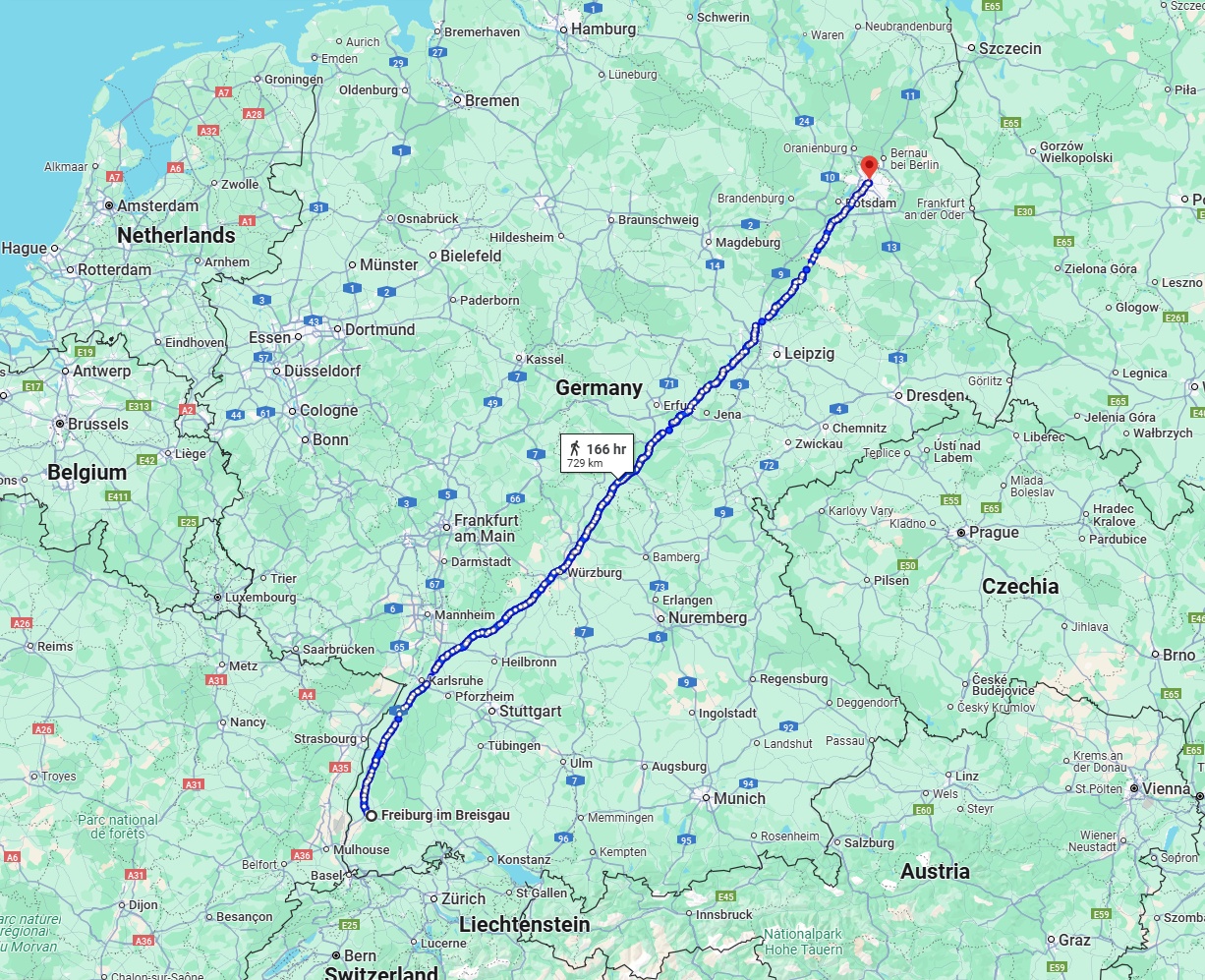 Anreise von Freiburg im Breisgau Zu Berlin Über 