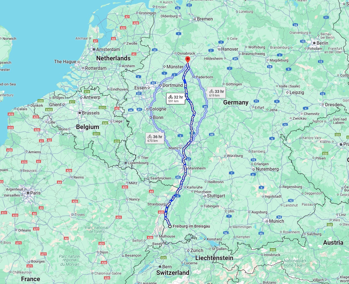 Anreise von Freiburg im Breisgau Zu Bielefeld Über 