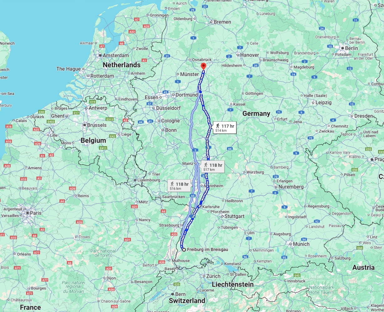 Anreise von Freiburg im Breisgau Zu Bielefeld Über 