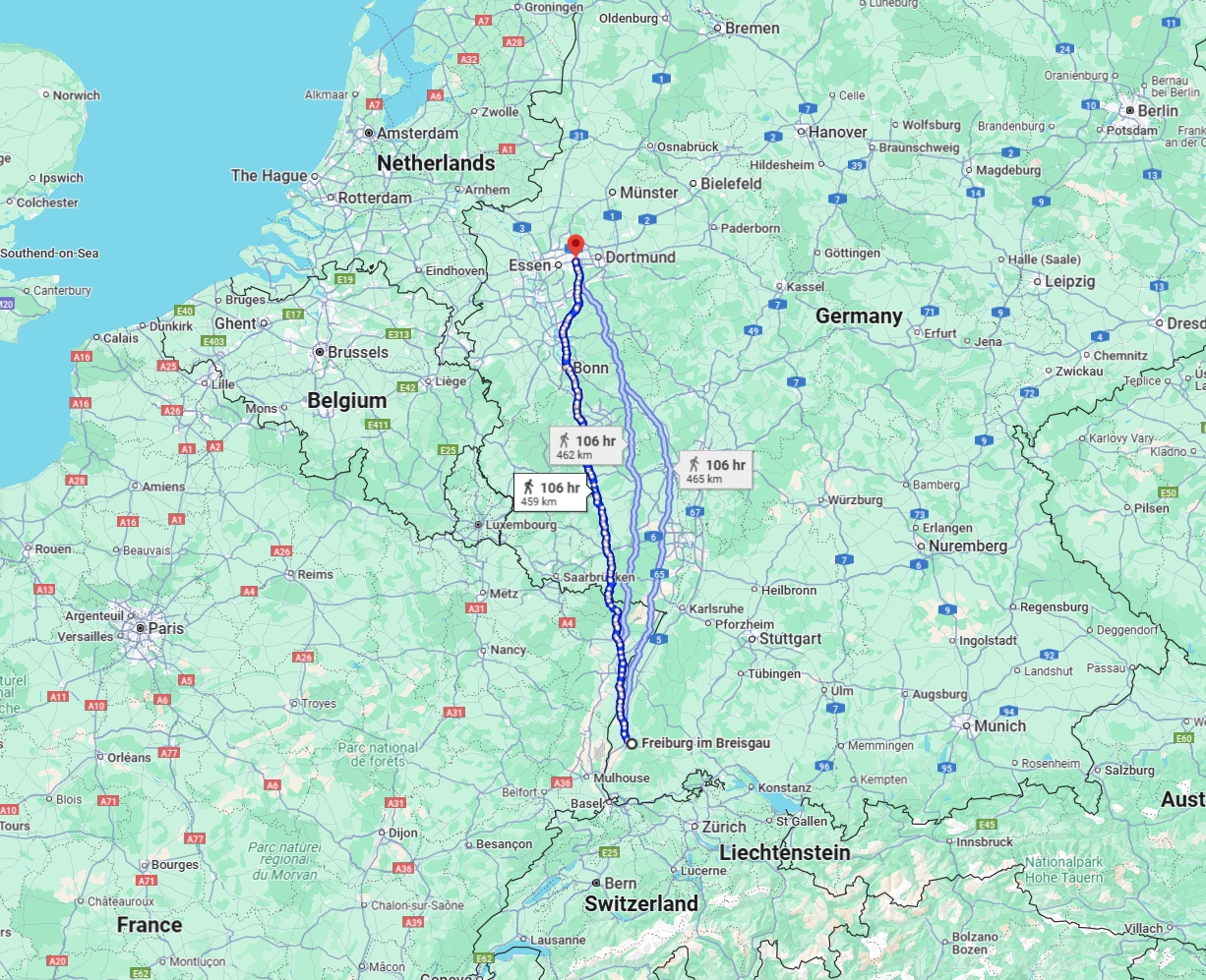 Anreise von Freiburg im Breisgau Zu Bochum Über 