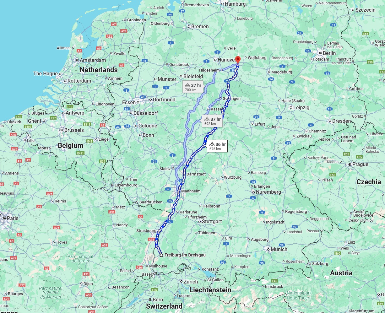 Anreise von Freiburg im Breisgau Zu Braunschweig Über 