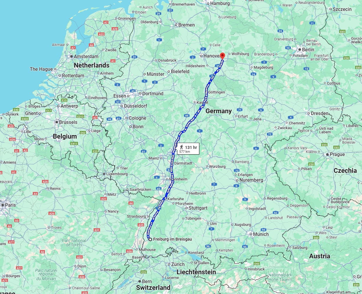 Anreise von Freiburg im Breisgau Zu Braunschweig Über 
