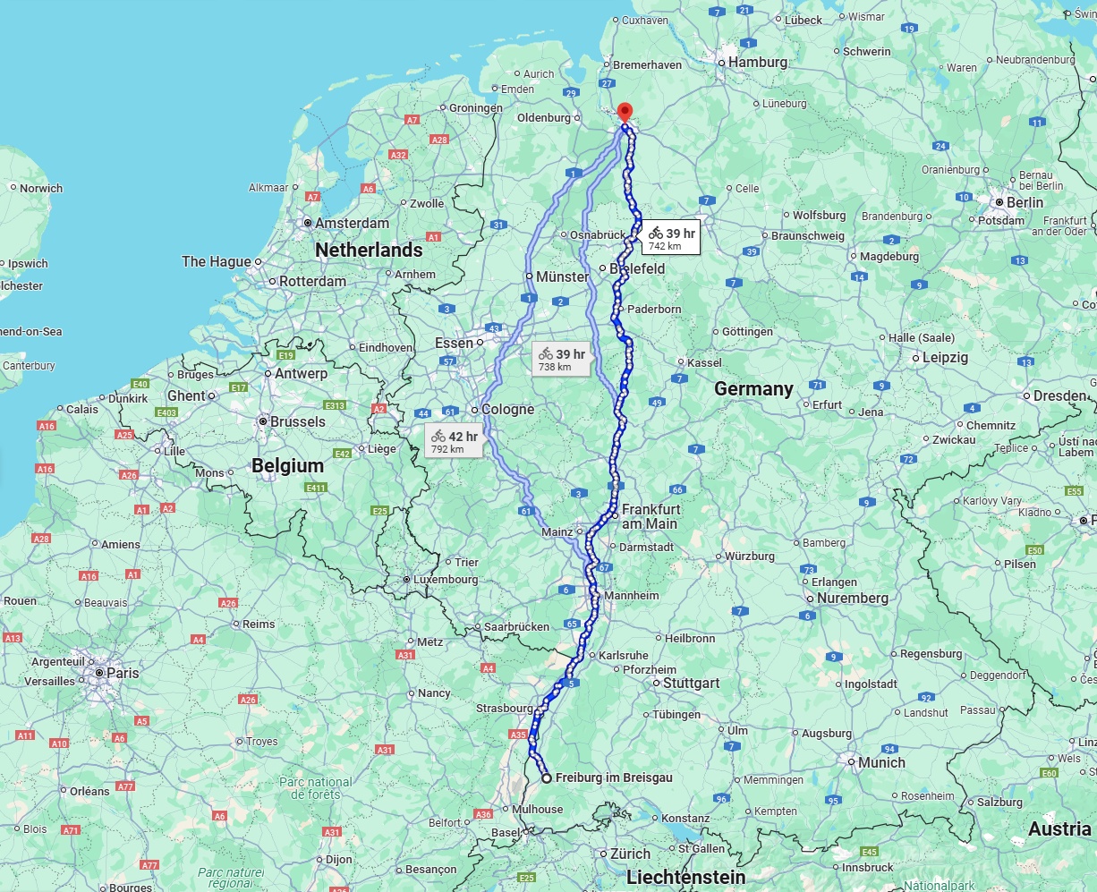 Anreise von Freiburg im Breisgau Zu Bremen Über 
