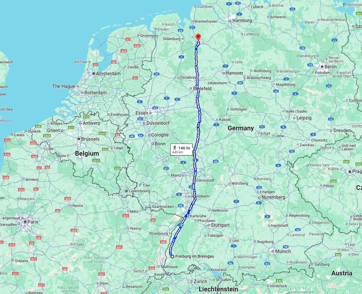 Anreise von Freiburg im Breisgau Zu Bremen Über 