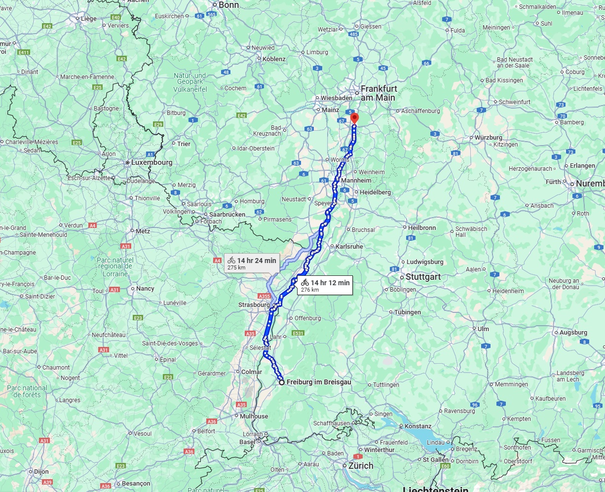 Anreise von Freiburg im Breisgau Zu Darmstadt Über 