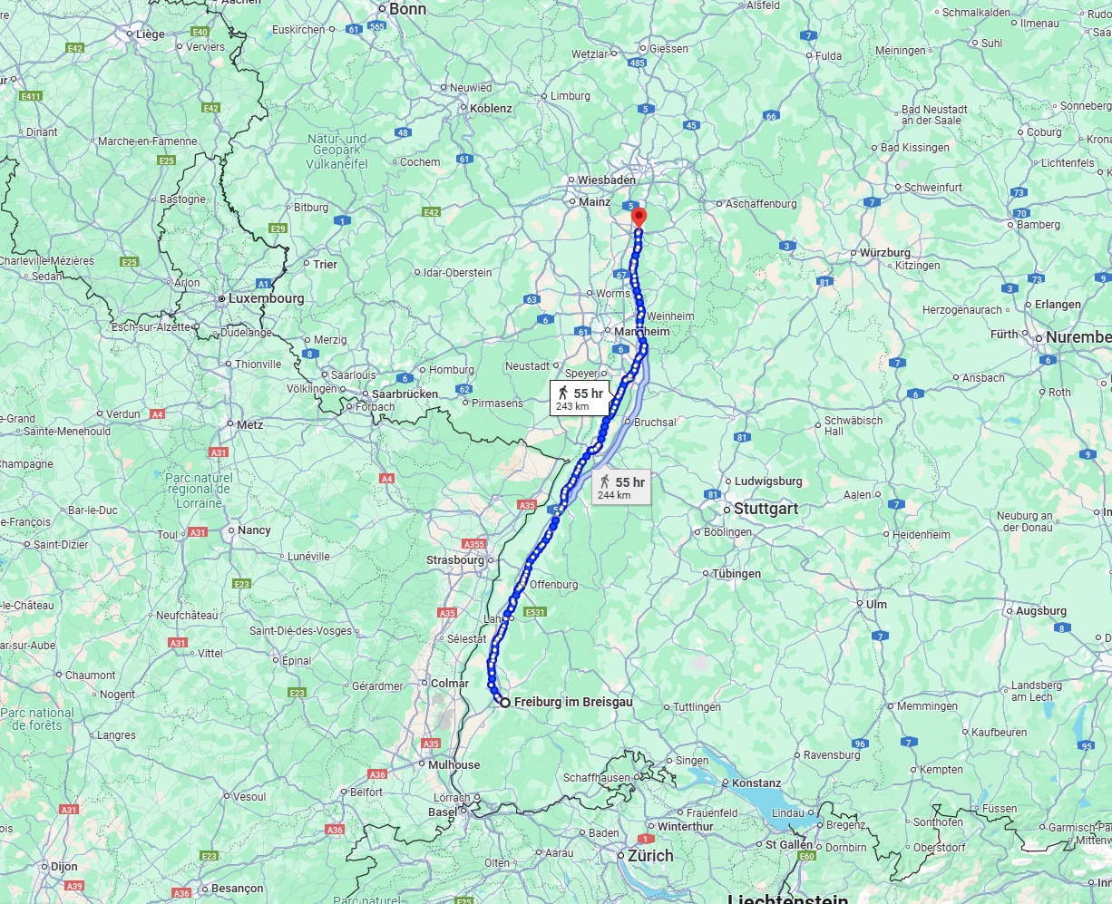 Anreise von Freiburg im Breisgau Zu Darmstadt Über 