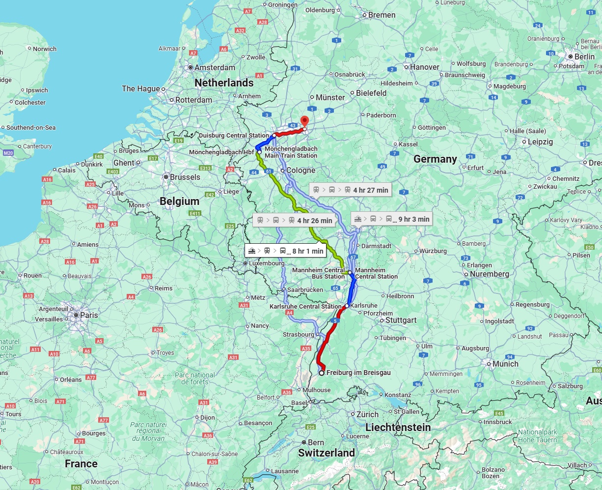 Anreise von Freiburg im Breisgau Zu Dortmund Über 