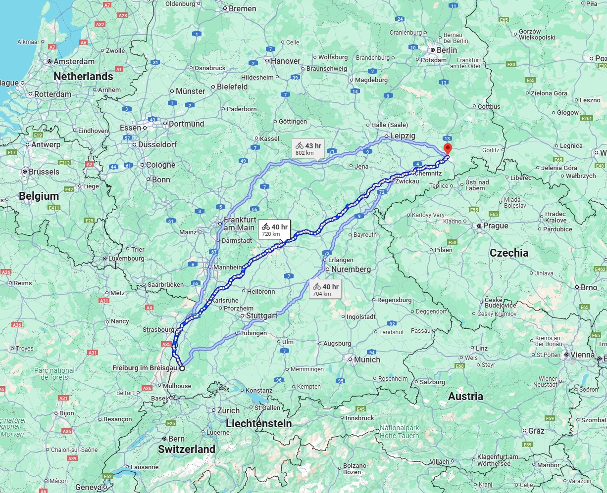 Anreise von Freiburg im Breisgau Zu Dresden Über 