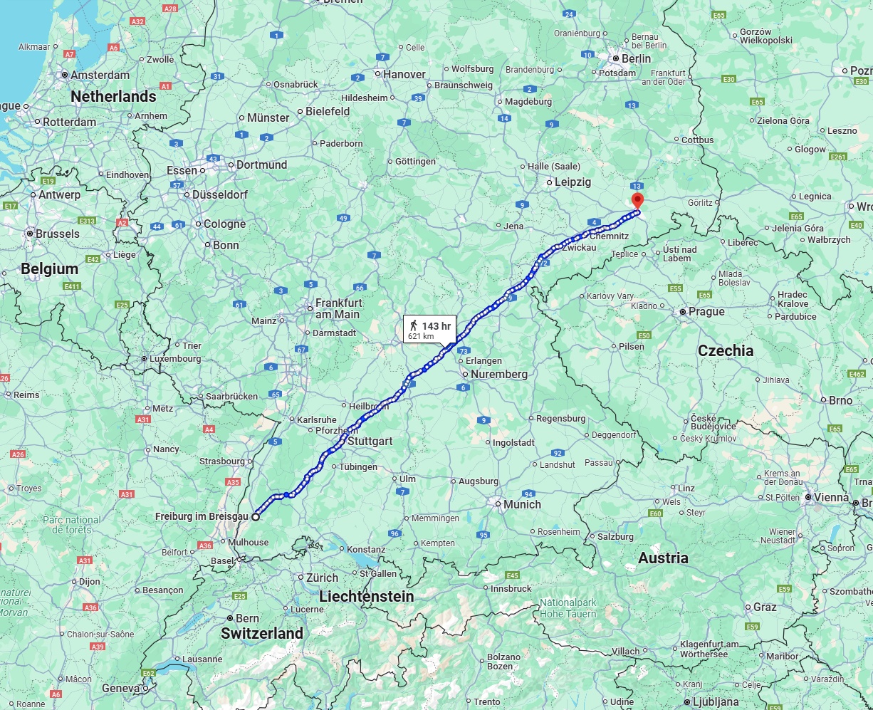 Anreise von Freiburg im Breisgau Zu Dresden Über 