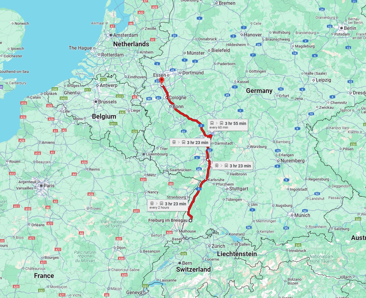 Anreise von Freiburg im Breisgau Zu Düsseldorf Über 