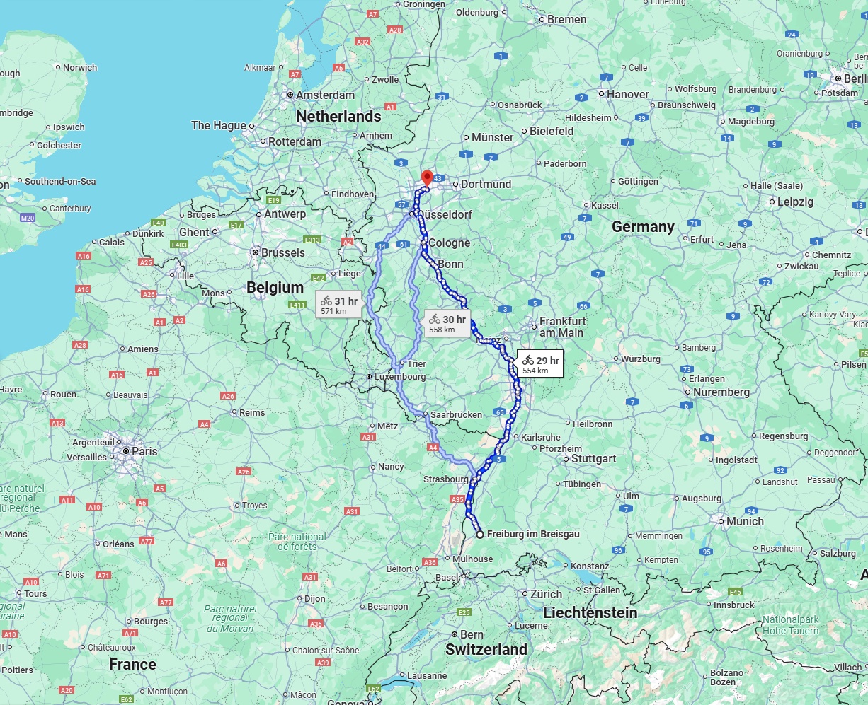 Anreise von Freiburg im Breisgau Zu Essen Über 