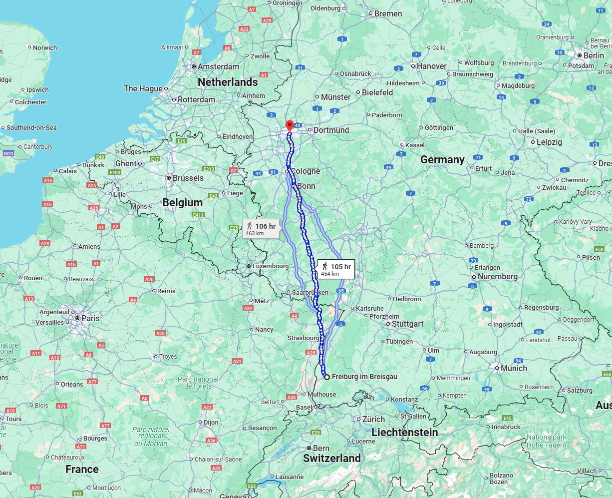 Anreise von Freiburg im Breisgau Zu Essen Über 