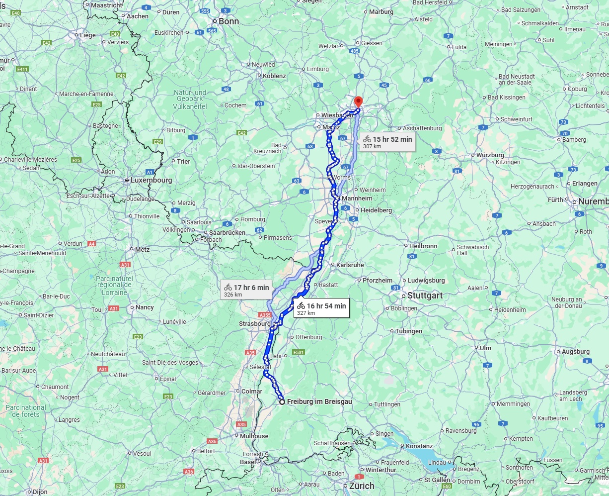 Anreise von Freiburg im Breisgau Zu Frankfurt am Main Über 