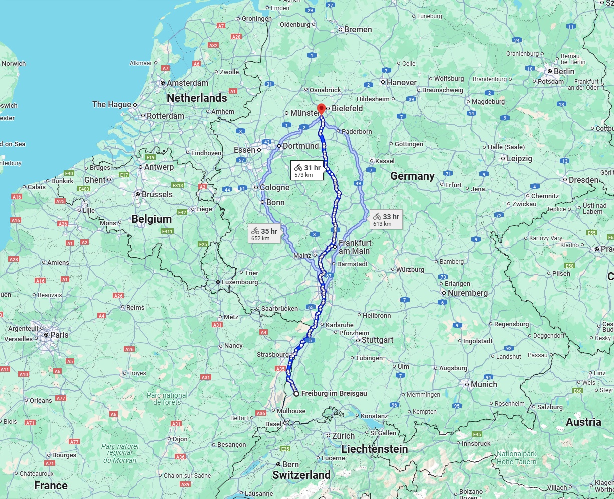 Anreise von Freiburg im Breisgau Zu Gütersloh Über 