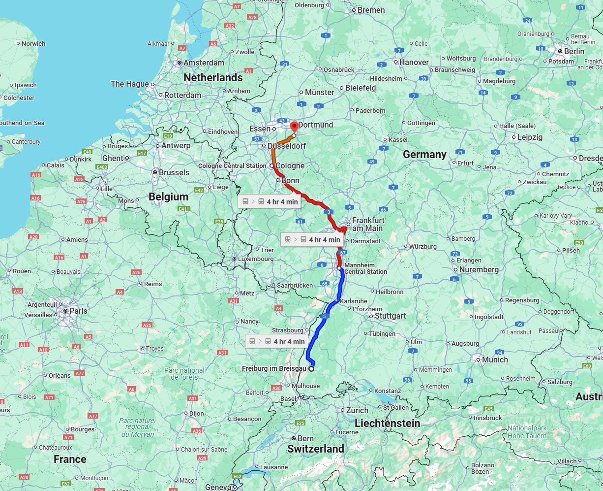Anreise von Freiburg im Breisgau Zu Hagen Über 
