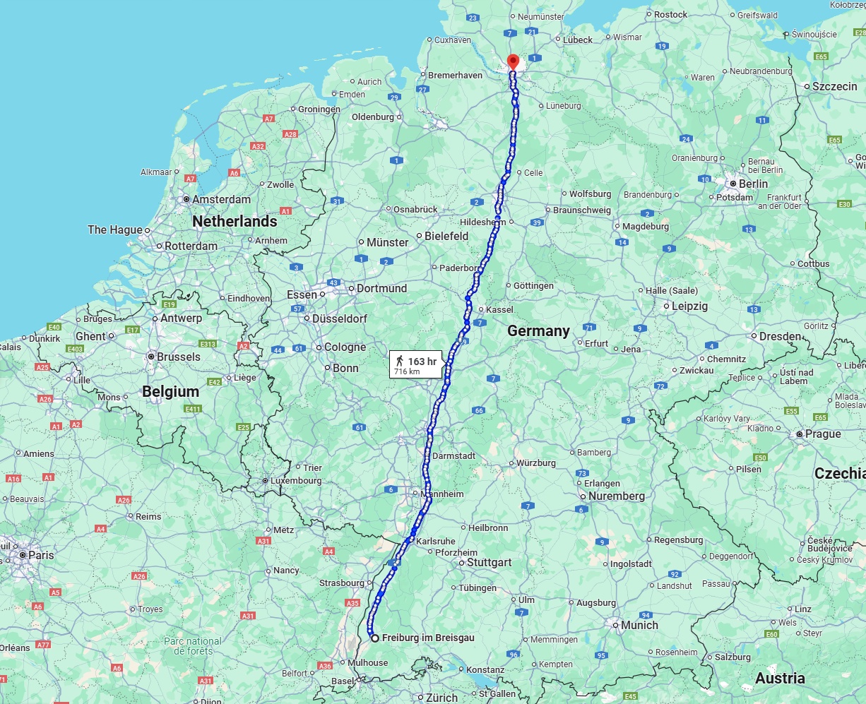 Anreise von Freiburg im Breisgau Zu Hamburg Über 