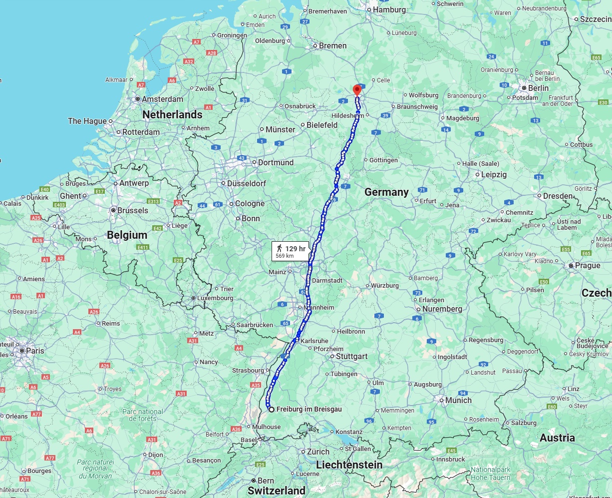 Anreise von Freiburg im Breisgau Zu Hannover Über 