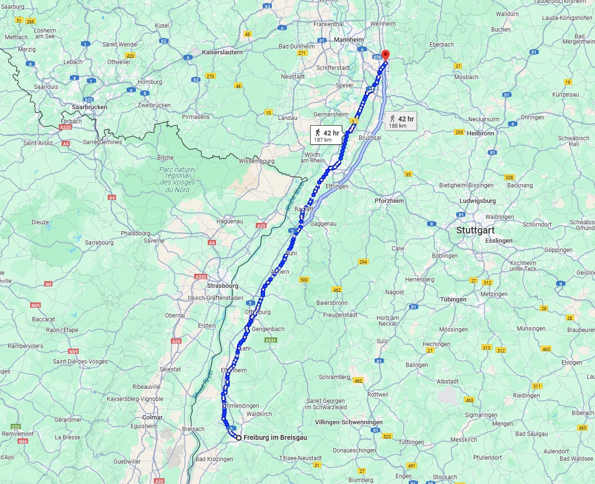Anreise von Freiburg im Breisgau Zu Heidelberg Über 