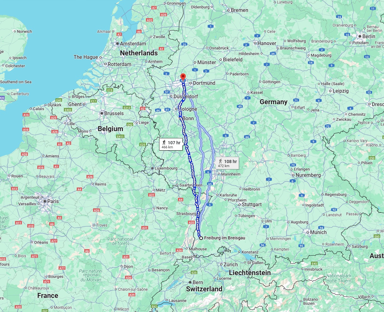Anreise von Freiburg im Breisgau Zu Herne Über 