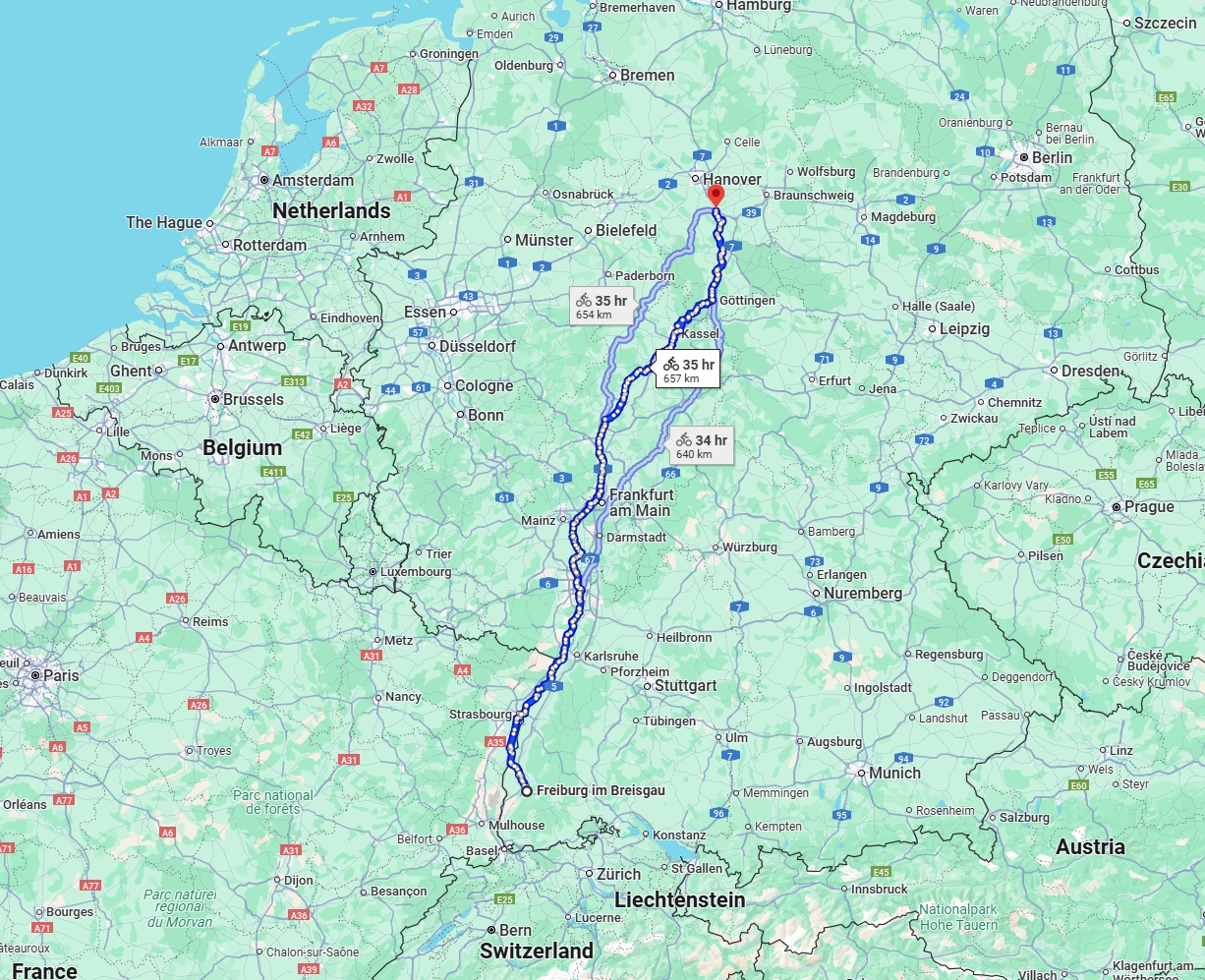 Anreise von Freiburg im Breisgau Zu Hildesheim Über 