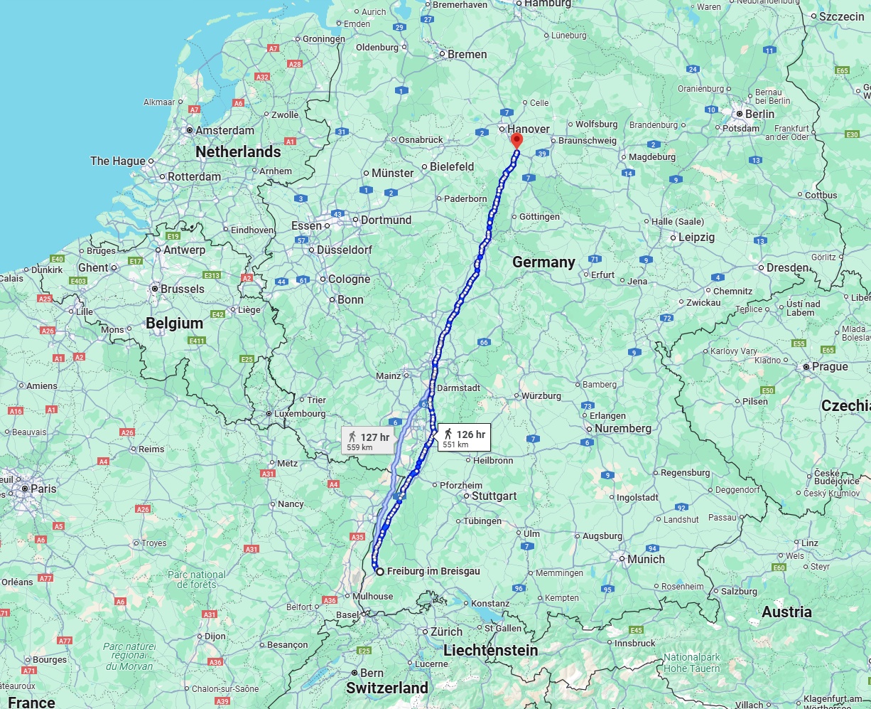 Anreise von Freiburg im Breisgau Zu Hildesheim Über 