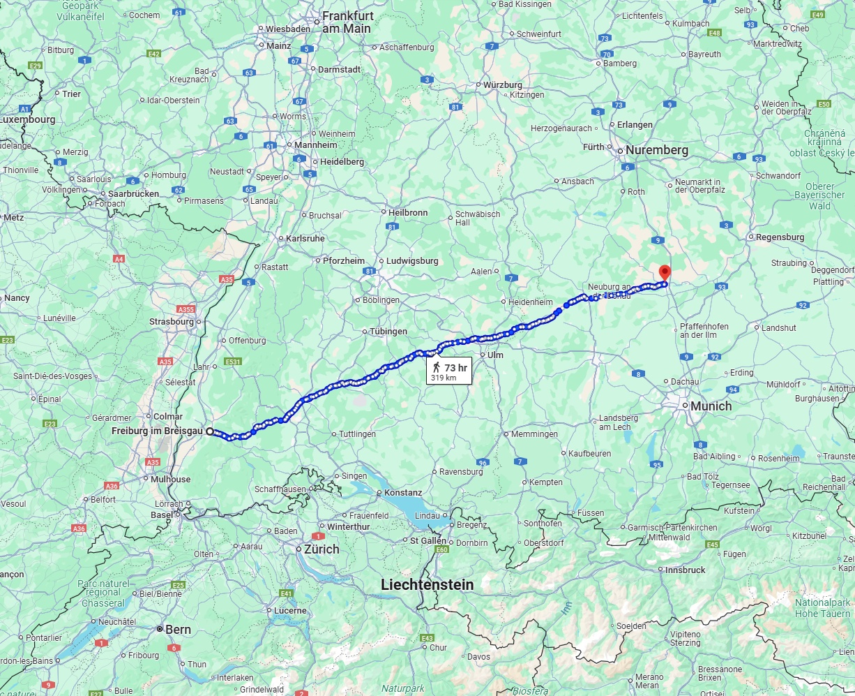 Anreise von Freiburg im Breisgau Zu Ingolstadt Über 