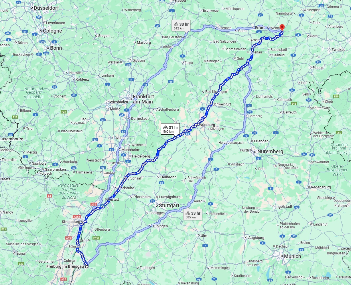 Anreise von Freiburg im Breisgau Zu Jena Über 