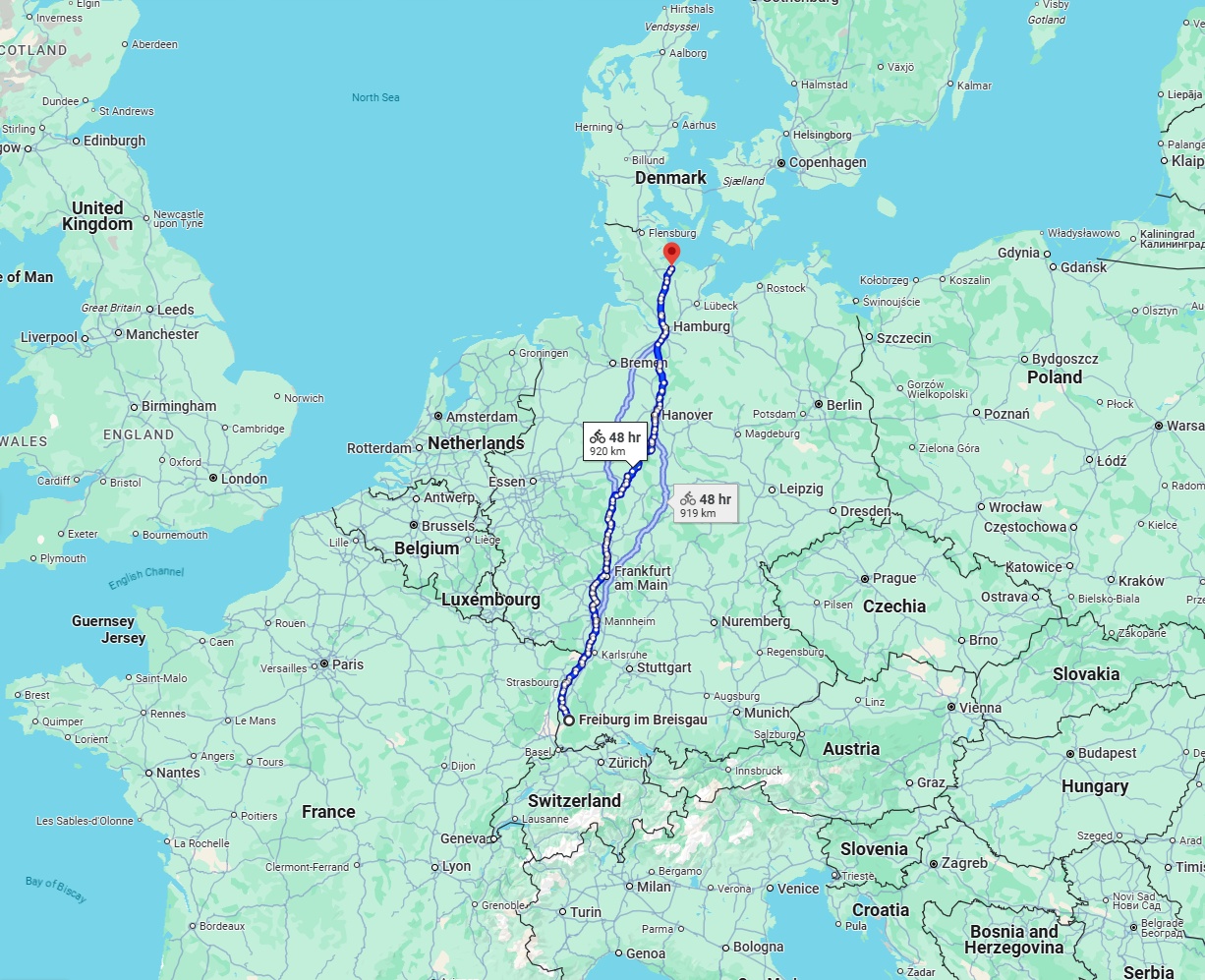 Anreise von Freiburg im Breisgau Zu Kiel Über 