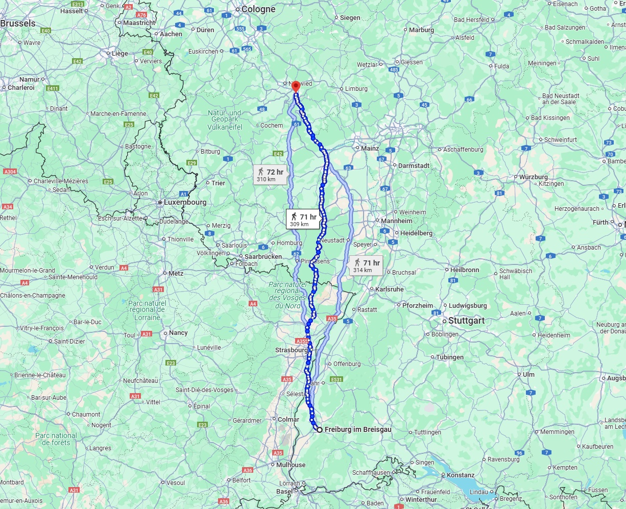 Anreise von Freiburg im Breisgau Zu Koblenz Über 