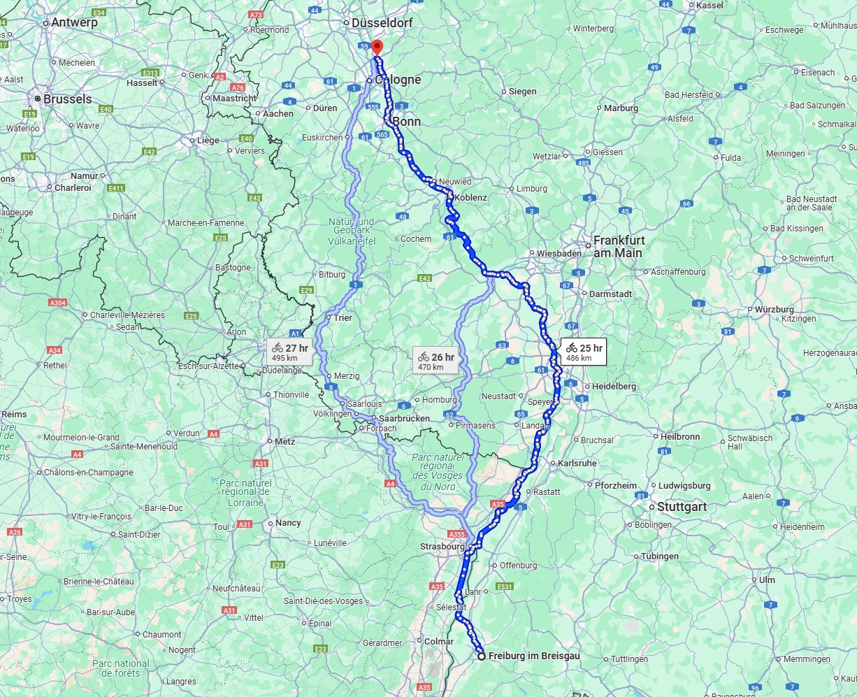 Anreise von Freiburg im Breisgau Zu Leverkusen Über 