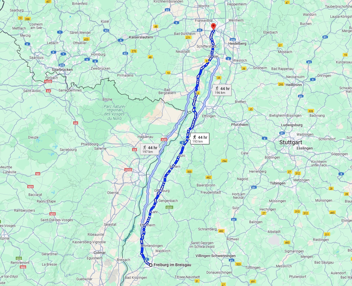 Anreise von Freiburg im Breisgau Zu Ludwigshafen am Rhein Über 